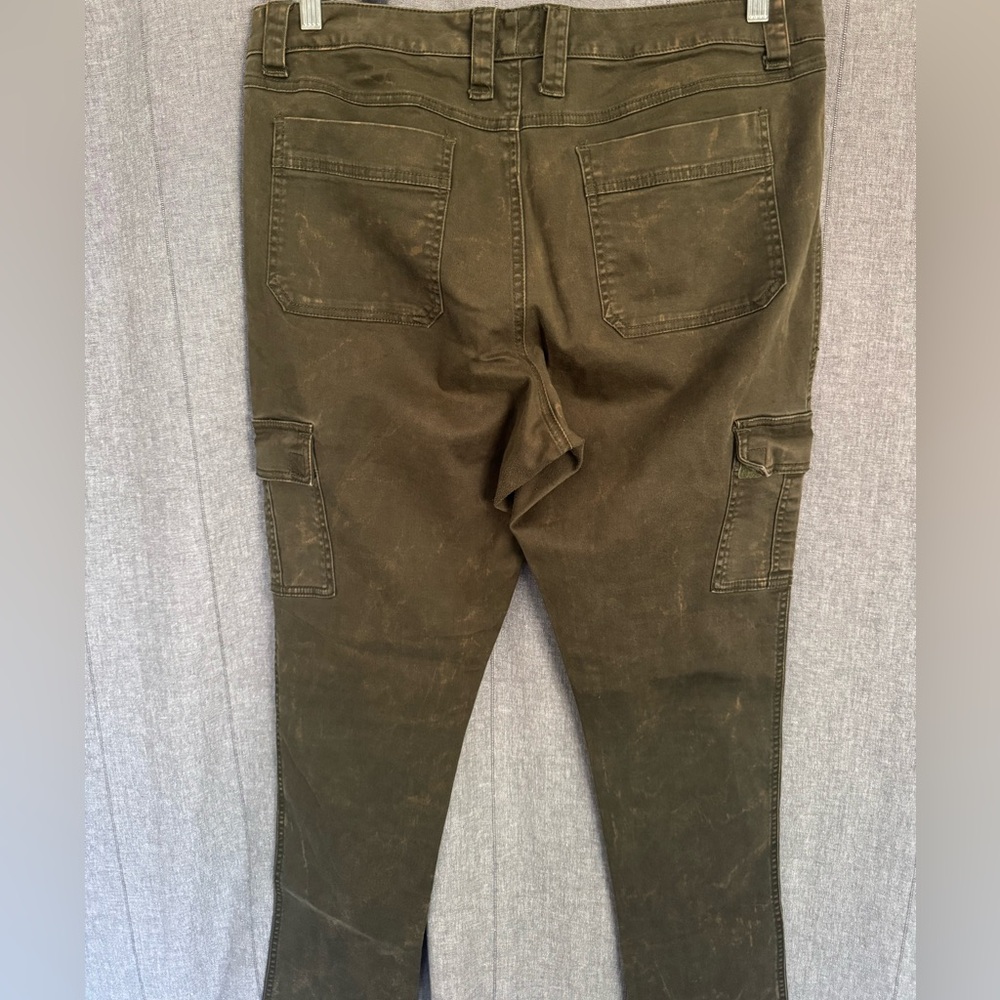 Y2K Grunge Distressed Z CAVARICCI 90’s Skater Pants Green Vintage Cargo Indie - Picture 5 of 13